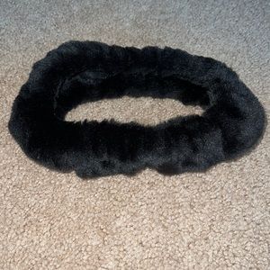 black furry headband